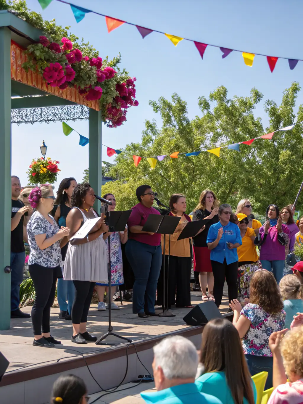 A heartwarming picture of community members collaborating on a musical project during a STAR community outreach program, emphasizing the organization's community engagement.