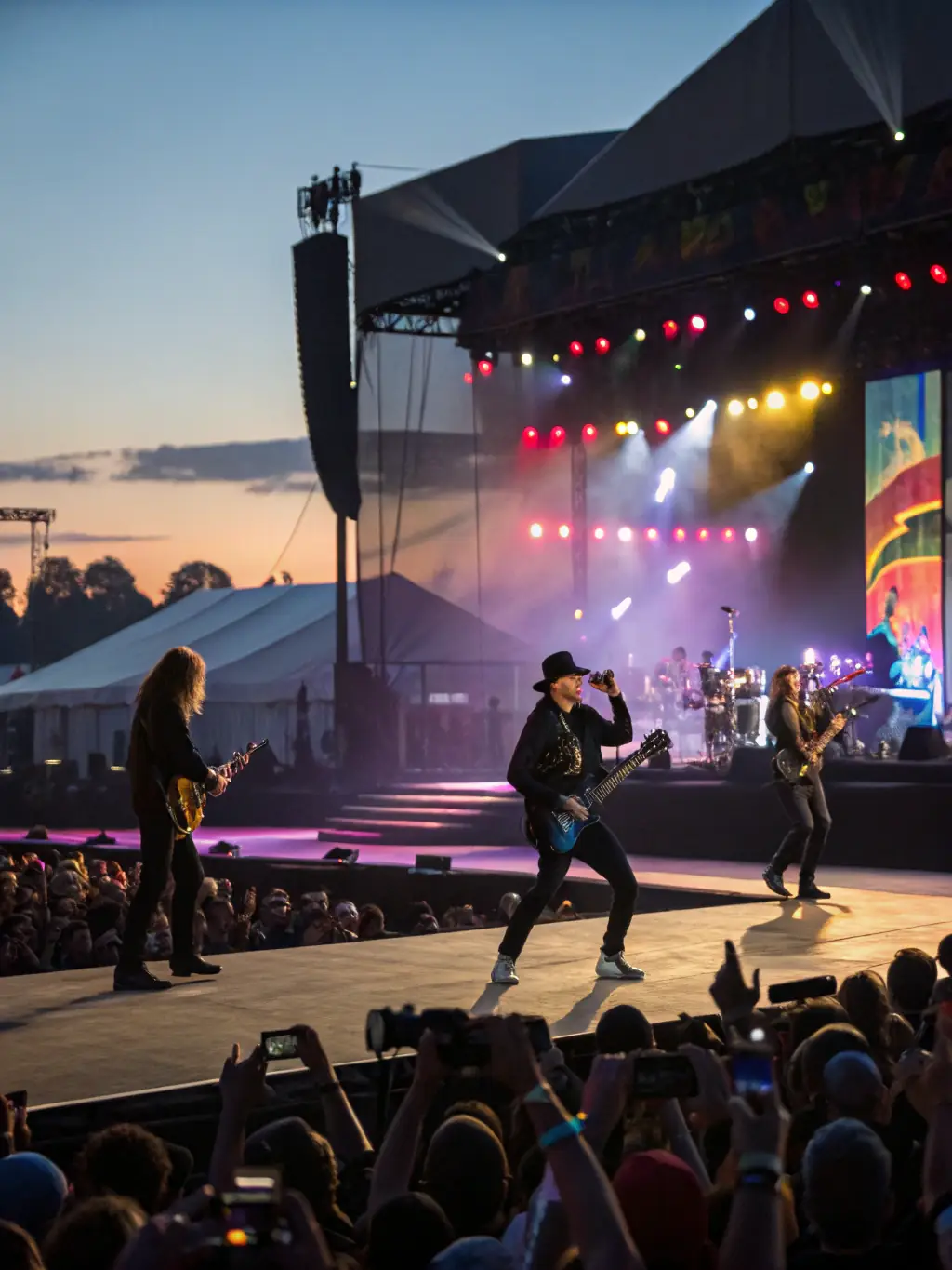 A vibrant photograph capturing a live music performance at a STAR-organized festival, showcasing the energy and excitement of the event.